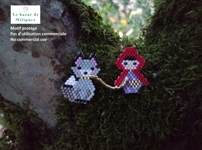 chaperon rouge et loup se promènent le bazar de milipuce motif protégé.jpg
