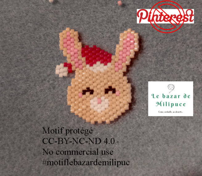 lapin de noel tissé par le bazar de milipuce