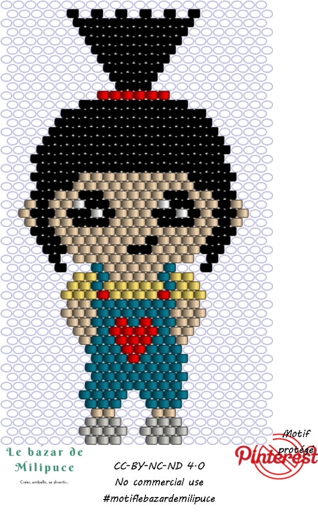 petite fille avec easy bead pattern par le bazar de milipuce