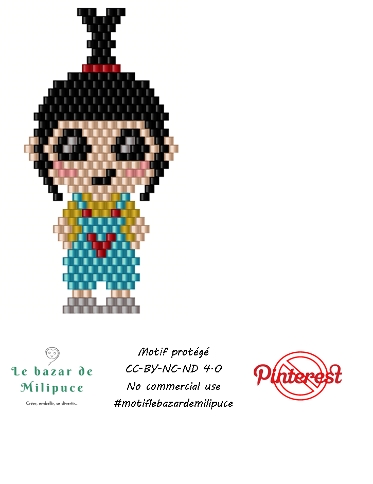 petite fille mimi avec bead tool version 1 par le bazar de milipuce