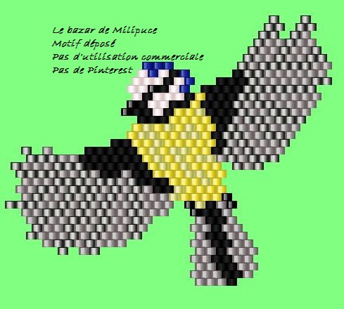 la mésange en vol le bazar de milipuce