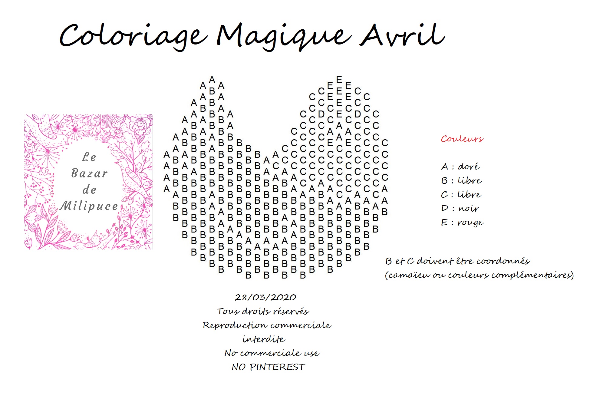 coloriage magique avril le bazar de milipuce2