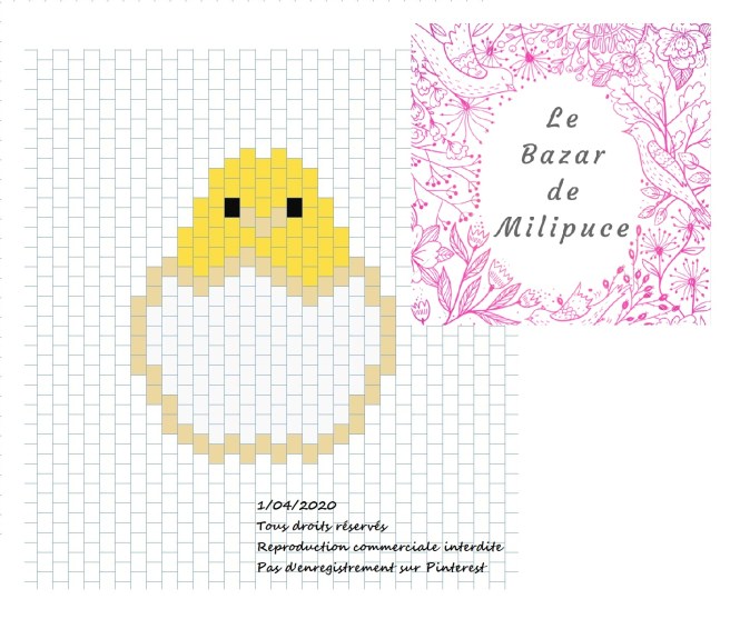 poussin le bazar de milipuce à décorer grille enfant2